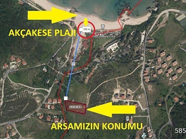 ŞİLE İMRENLİ ‘DE SAHİLE YALNIZCA 250 mt TURİZM+KONUT İMARLI ARSA - Görsel 9