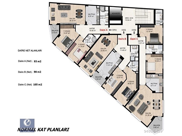 RW YÖNDEN ARDANUÇ SAFİR KONUTLARINDA SATILIK SIFIR DAİRE - Görsel 2