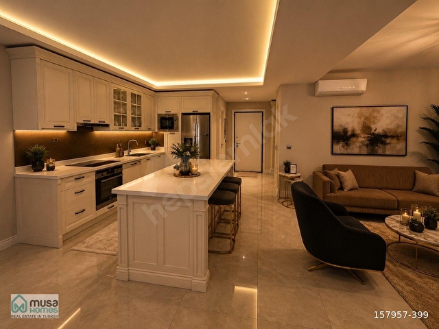 KESTELDE SATILIK 2+1 DENİZ MANZARALI DAİRE  178 m² FULL EŞYALI  2 BANYO| 2 DEPO