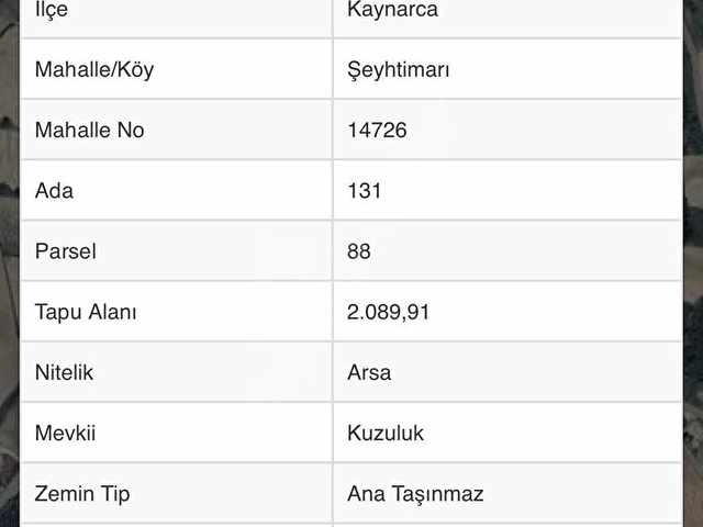 KAYNARACA ŞEYHTIMARIDA TAKASA AÇIK 2 DÖNÜMLÜK YOLA CEPHE ARSA - Görsel 3