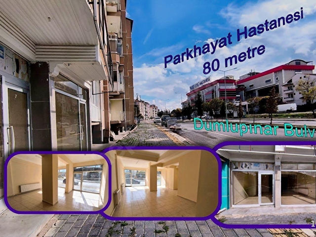 Kütahya Merkez Dumlupınar Bulvarı Üzeri Parkhayat Hastanesi Karşısı Kiralık İşyeri/Dükkan
