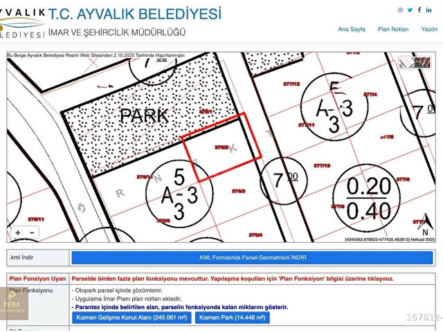 PERA GAYRİMENKULDEN AYVALIK ALTINOVADA SATILIK 282 M2 ARSA - Görsel 15