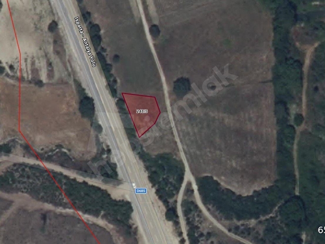 ISPARTA ANTALYA YOLU ÜZERİNDE 613M2 SATILIK TARLA