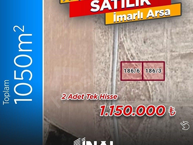 AKÇAŞEHİRDE 1050 m2 TEK HİSELİ SATILIK ARSA