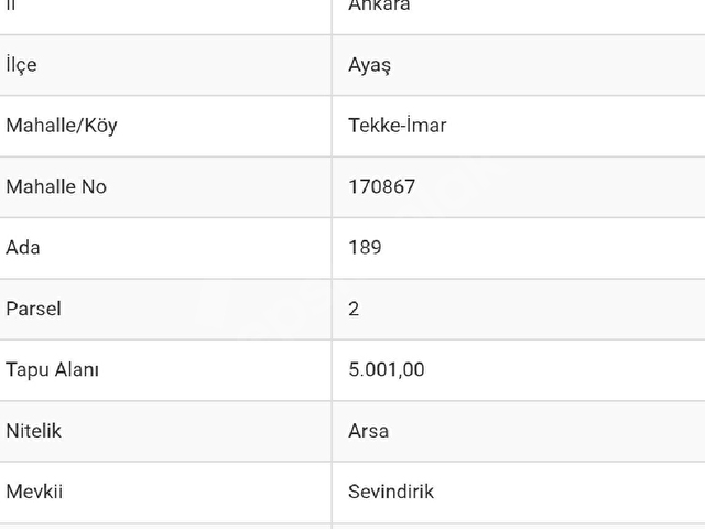 Ayaş Tekke İmar Bölgesinde Konut Arsası (Araç Takas Tekliflerine Açık) - Görsel 3