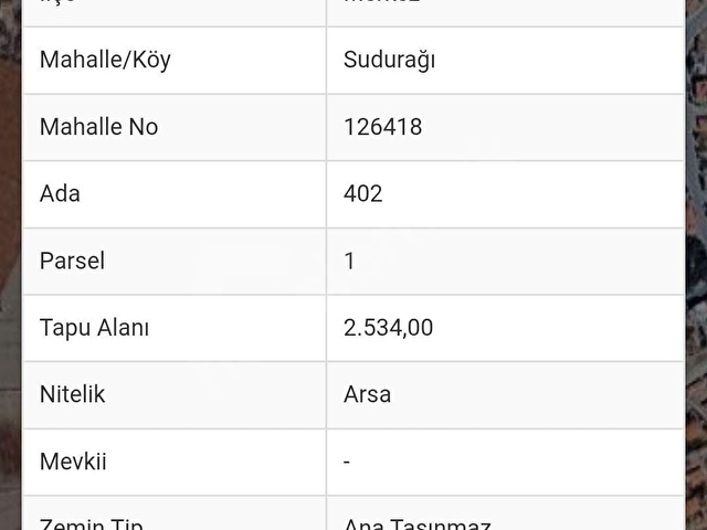 SUDURAĞI KASABASINDA 2.534 m2 SATILIK ARSA - Görsel 3