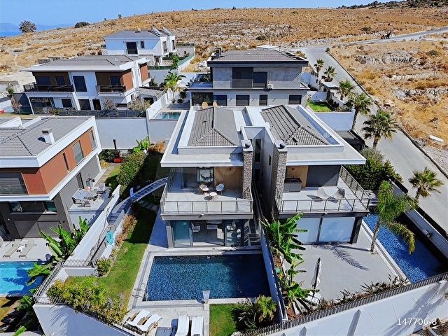 PUSULADAN REİSDEREDE SATILIK DENİZ MANZARALI 4+1 MODERN VİLLA - Görsel 29