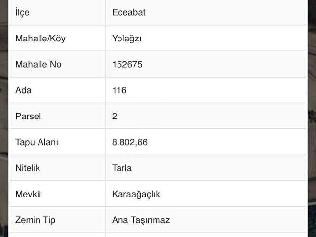 Çanakkale Eceabat Yolağzı Beşyol Köyü Asfalt Yola Cephe 8802 m2 Fırsat Tarla - Görsel 2