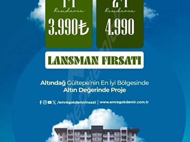 GÖKDEMİR GOLD’DA YATIRIMLIK, LÜKS SATILIK 1+1 DAİRE - Görsel 11