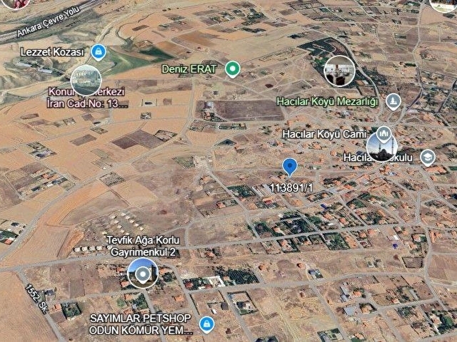 İNCEK HACILAR DA GÖL MANZARALI 500 m² SATILIK KÖŞE PARSEL E:0,50 - Görsel 3