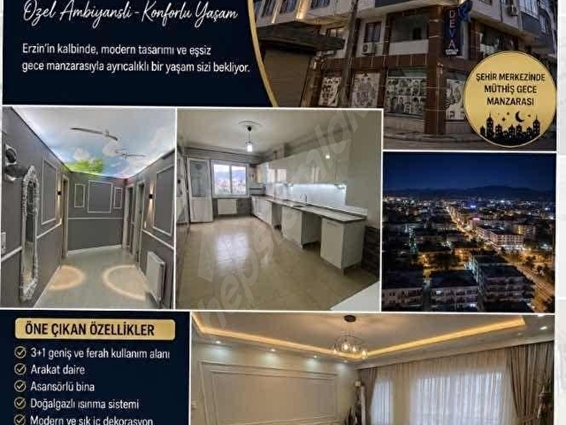 Erzin çarşı merkezde özel ambians 3+1 arakat doğalgazlı daire