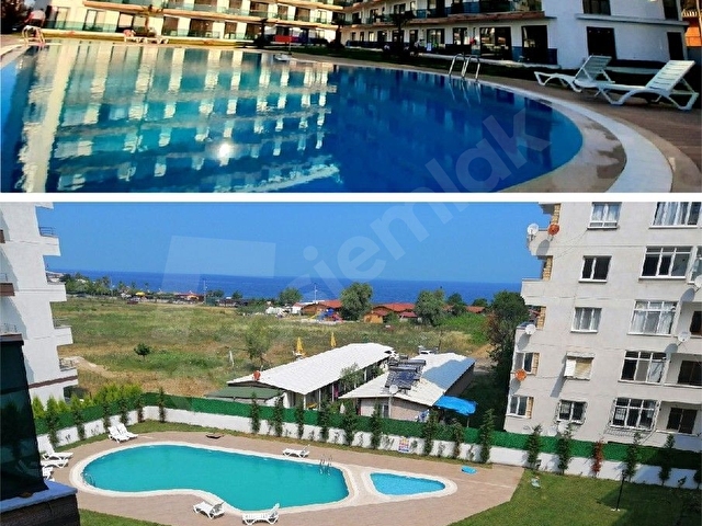 DENİZ VE HAVUZ MANZARALI FULL EŞYALI 1+1 GENİŞ KİRALIK DAİRE!