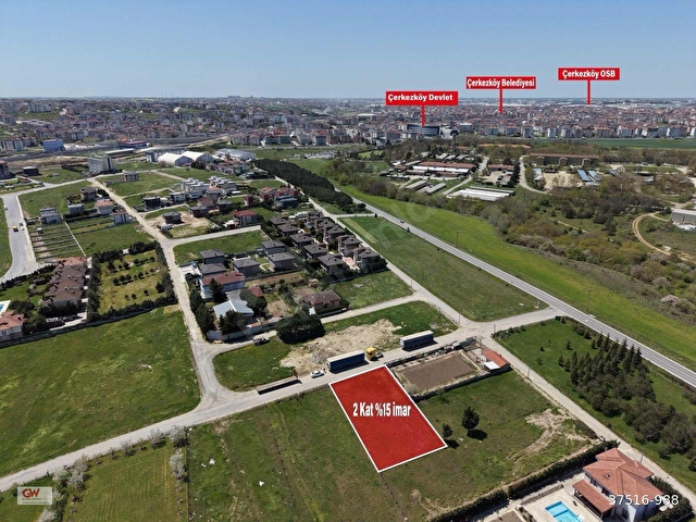 TEKİRDAĞ,ÇERKEZKÖY,AMBARDEREDE 819m² SATILIK VİLLA ARSASI - Görsel 27