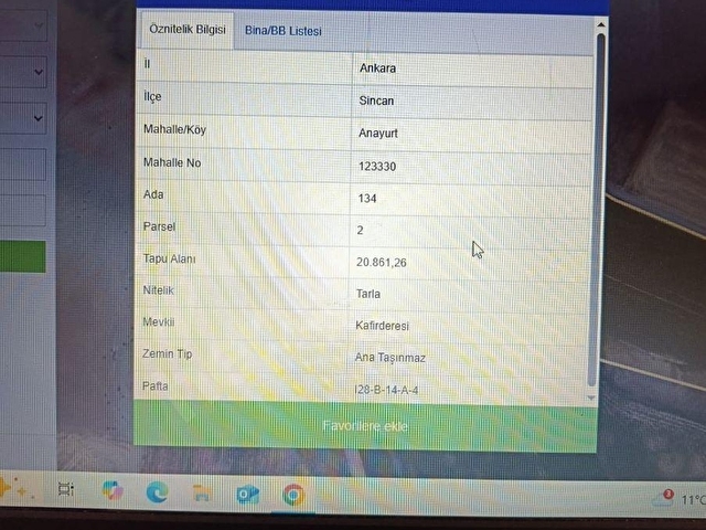 Sincan Anayurt Mahallesinde Hisseli  651 M2 Satılık Tarla - Görsel 3