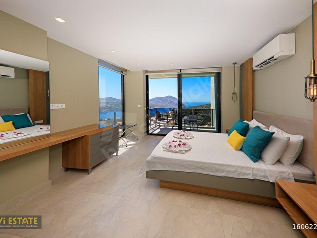 KALKAN KALAMAR KOYUNDA LÜKS 3+1 VİLLA - Görsel 15