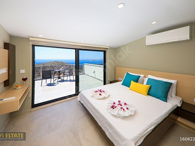 KALKAN KALAMAR KOYUNDA LÜKS 3+1 VİLLA - Görsel 21