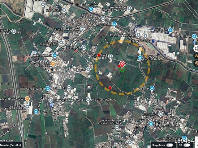 BURSA YILDIRIM SAMANLI DA SATILIK 8385 M2 TARLA - Görsel 5