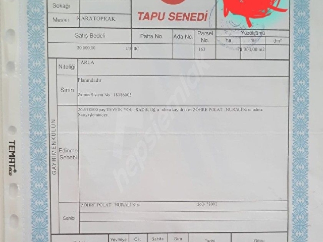 Kaklıç köy içi arsa