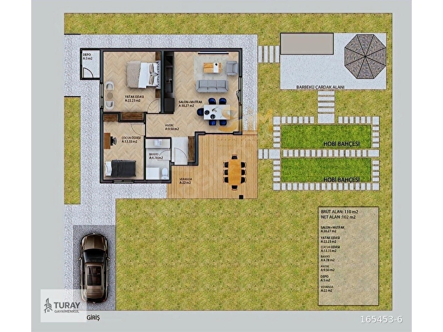 TURAYDAN HACIMURATLIDA 500m² 2+1 KOOPERATİF HİSSELİ HOBİ BAH. - Görsel 12
