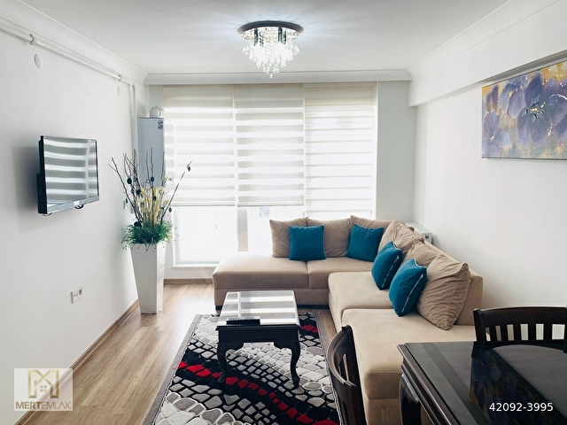 MERT EMLAKTAN Residencede 1+1,Mobilyalı,Balkonlu,Yeni Bina - Görsel 2
