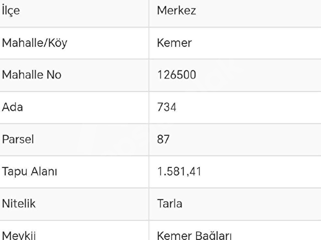 AYKUN EMLAK TAN KEMER MAHALLESİNDE SATILIK 1762 M2 SATILIK ARSA - Görsel 23