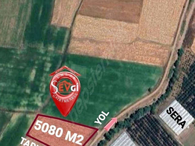 ELMALI IMIRCIKTA YOLA SIFIR, SERAYA UYGUN, YATIRIMLIK 5080 m² SATILIK TARLA - Görsel 2