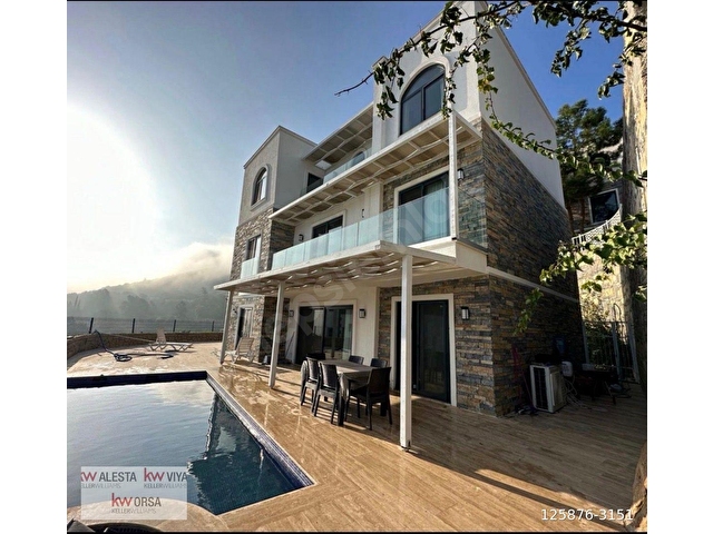 Bodrum Torba’Da Ultra Lüks | Full Eşyalı | Deniz Manzaralı | Müstakil Havuzlu 5+1 Villa