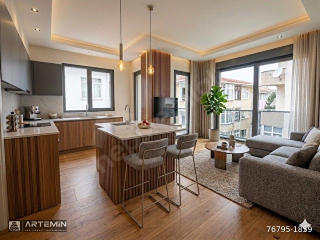 ▃ARTEMİN▃KÜÇÜKYALI ÇINARDA BALKONLU 2.KAT 65m² SIFIR 1+1!