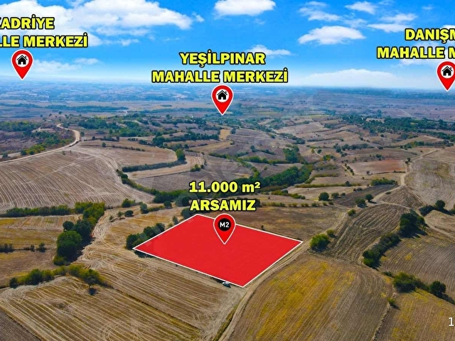 PEHLİVANKÖY TİLKİPINAR MAHALLESİNDE YOLA CEPHE 11.000 M2 TARLA - Görsel 14