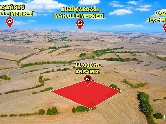PEHLİVANKÖY TİLKİPINAR MAHALLESİNDE YOLA CEPHE 11.000 M2 TARLA - Görsel 19