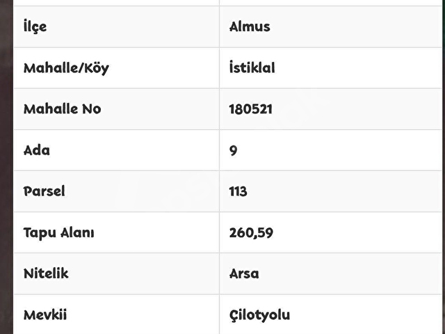 TOKAT ALMUS’TA İMARLI ARSA - Görsel 9