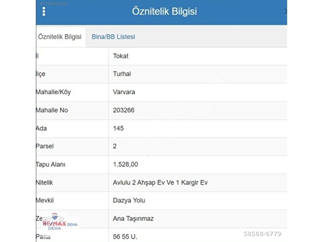 TOKAT TURHAL VARVARA MAH 382 M2 SATILIK İMARLI FIRSAT ARSA