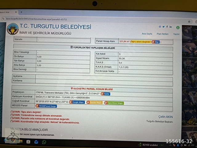 PAZARLIKLI, AVŞAR MAHDE 322 m2, ÜÇ KAT İMARLI, ÜÇ TARAFI BAHÇELİ, GENİŞ CADDE ÜZERİNDE SATILIK ARSA - Görsel 11