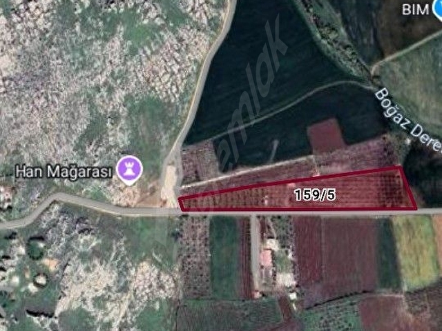 bulunmaz fırsat!! turistik Hilar mağaralarında asfalt yolla cepheli satılık tarla
