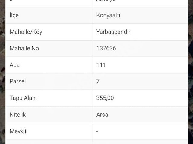 KONYAALTI YARBAŞÇANDIR KORUCAKda TEK TAPU İMARLI 355m2 VİLLA ARS - Görsel 2