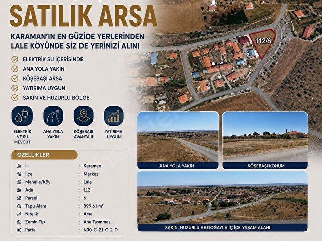 LALE KÖYÜNDE SATLIK HOBİ BAHÇESİ ARSASI