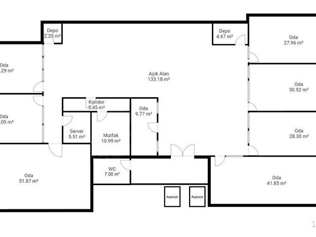 KONUT REALTY | SEBA İŞ MERKEZİNDE OTOPARKLI, 450m² KİRALIK OFİS - Görsel 22