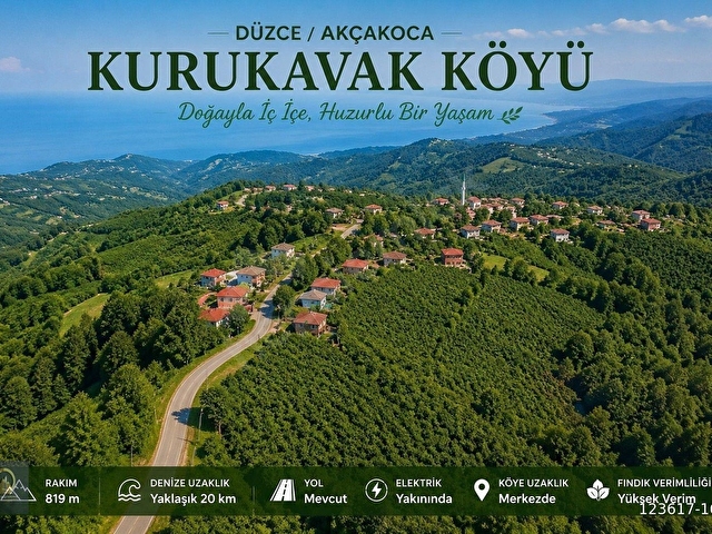 ÖĞRETMEN,DEN AKÇAKOCA KURUKAVAK KÖYÜNDE SATILIK 10.221 m² - Görsel 2