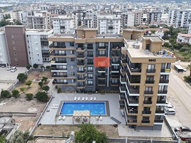 HAVUZLU SİTE İÇİNDE DENİZ MANZARALI SIFIR 1+1 LÜKS REZİDANS - Görsel 2
