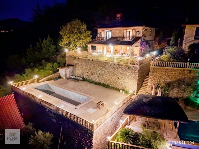 ALANYA DİMÇAYI ÜZÜMLÜ SATILIK TAŞ VİLLA BUNGALOV KONSEPTLİ MÜLK - Görsel 22