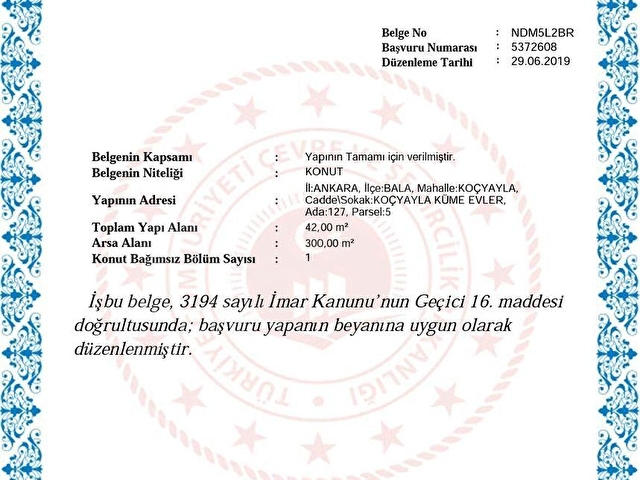 BALA KOÇYAYLADA 600m2 ARSALI HOBİ BAHÇESİ ÜZERİNDE YAPI MEVCUTTU - Görsel 19