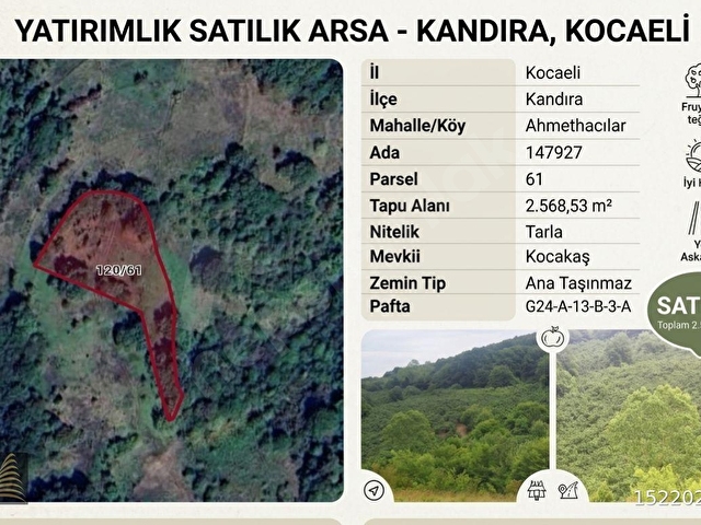 KANDIRA AHMETHACILARDA YATIRIMLIK YER