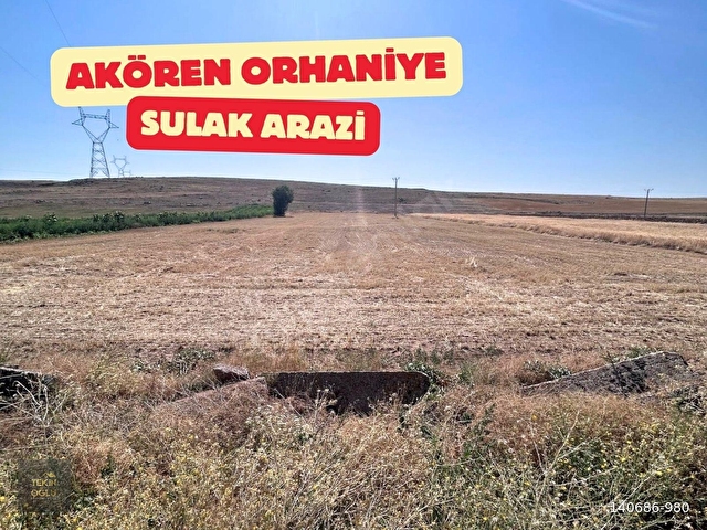 AKÖREN ORHANİYEDE ASVALT YOLA SIFIR 1.201 M² SULAK ARAZİ