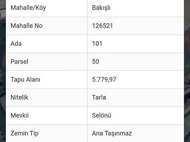 ÇAPANOĞLU EMLAKTAN SATILIK BAKIŞLI KÖYÜNDE 5800 METREKARE TARLA - Görsel 2