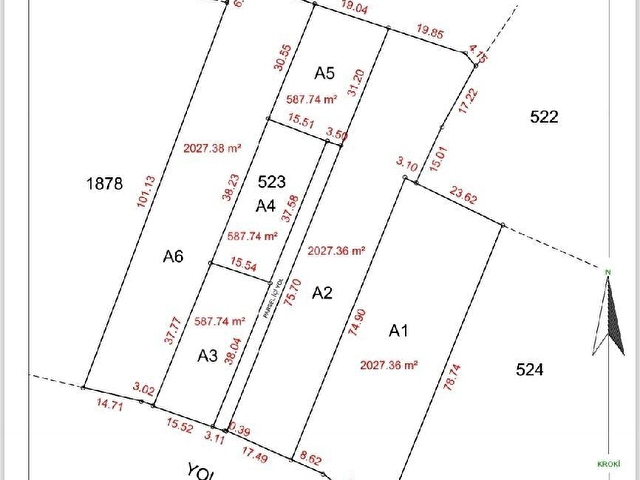 Türkellide 587m2 Novada Karşısında Hobi Bahçesi - Görsel 5