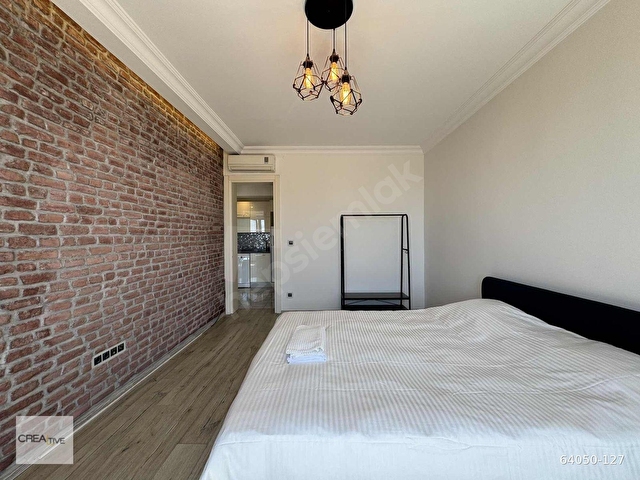 Cihangirde Teraslı Deniz Manzaralı Eşyalı Kiralık 1+1 Daire - Görsel 15