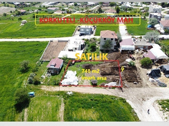 KORKUTELİ KÜÇÜKKÖY MAHALLESİNDE 748 M2 SATILIK İMARLI ARSA - Görsel 4