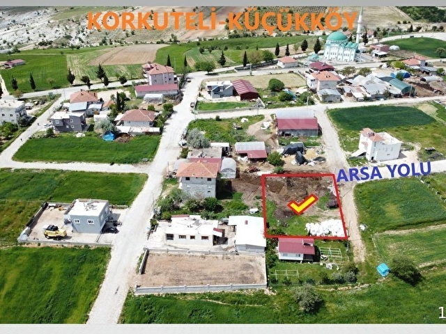 KORKUTELİ KÜÇÜKKÖY MAHALLESİNDE 748 M2 SATILIK İMARLI ARSA - Görsel 6