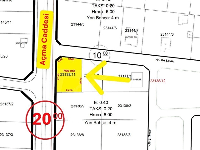 Başak Mah. Açma Caddesine Cephe 700m2 İmarlı Arsa Köşe Parsel - Görsel 6