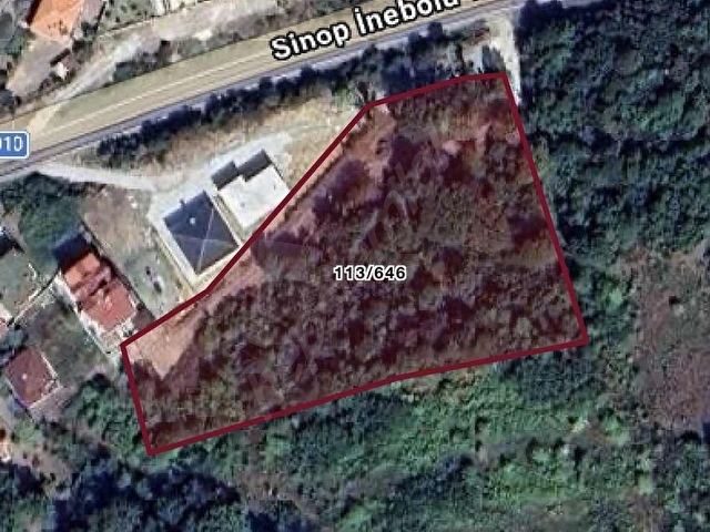 SİNOP KARA YOLUNA CEPHE VİLLA YAPIMINA UYGUN 5,674 m2 TARLA - Görsel 3